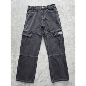 PacSun Baggy Jeans Mens Measured 29x28 Gray Wide Leg Cargo Carpenter Denim